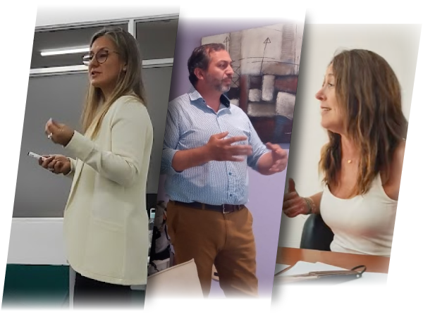 Capacitadores de Academia de Negocios impartiendo clases y talleres presenciales